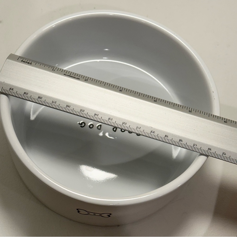 GOOD DOG Ceramic Dog Food Water Bowl with Bone - Picture 8 of 9